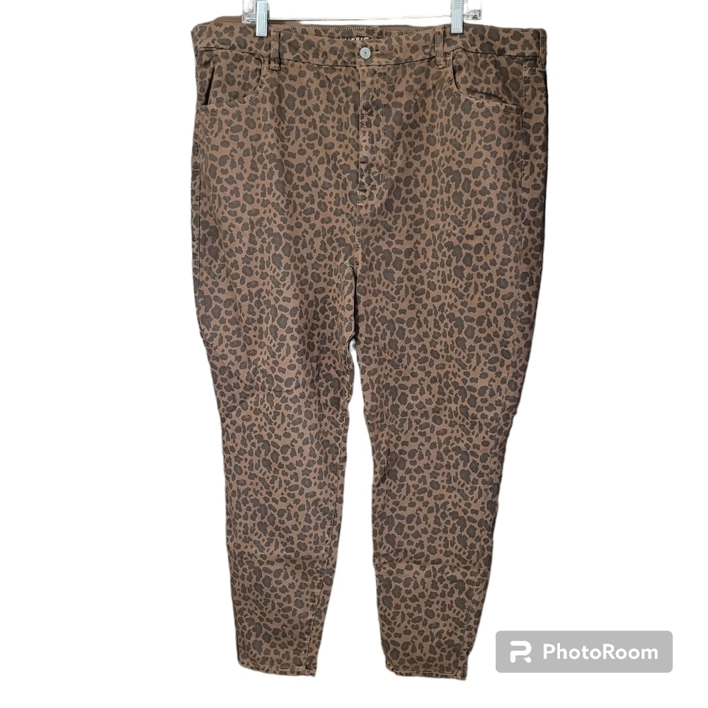 American Eagle 24 plus Outfitters Brown Leopard Print Jeggings